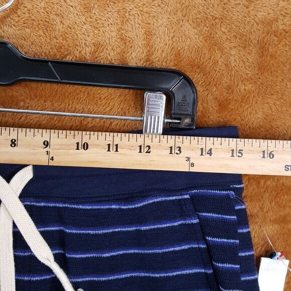 SOL ANGELES Mens Shorts Medium Blue Pull On CAPRI STRIPE Logo Drawstring $118 - Picture 7 of 10